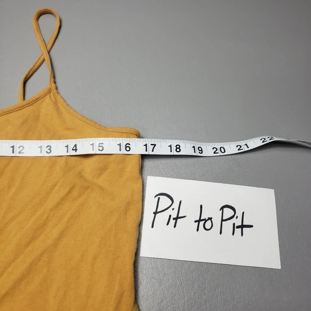 no boundaries mustard yellow spaghetti strap tank top women's size XL